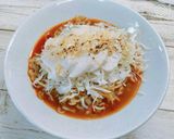 　辛ラーメンdeチーズタッカルビ風作り方2写真