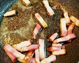 絹さやのベーコンバター炒め作り方2写真