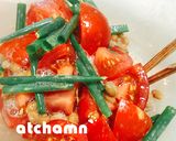 材料3つ♪加熱無し♪トマトと納豆のサラダ作り方3写真