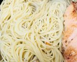 和風☆サーモンのバターしょう油パスタ作り方4写真
