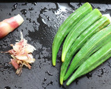 簡単！オクラみょうが☆梅わさび風味作り方1写真