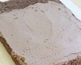 キャラメルバナナのチョコロールケーキ作り方40写真