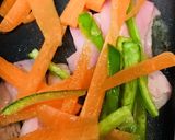 【お弁当】ベーコンのチンジャオロース風作り方2写真
