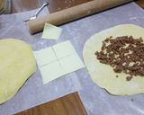 カレー風味ミート・チーズ☺️ナン❤️作り方13写真