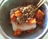 納豆とニンジンふりかけのまぜご飯作り方2写真