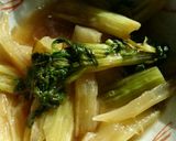 フキの胡麻油炒め♥️葉っぱも煮浸し作り方3写真