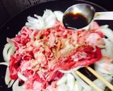 甘辛最高☆白菜と牛肉のすき焼き風卵とじ作り方4写真