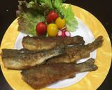 鱒 トラウト 丸ごと 唐揚げ粉で唐揚げ作り方5写真