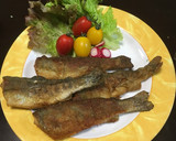 鱒 トラウト 丸ごと 唐揚げ粉で唐揚げ作り方5写真