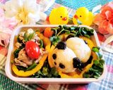 お弁当に　パプリカの仕切り（お皿）作り方3写真