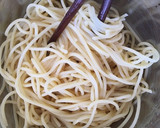 サクサクとろろと油揚げの和風冷製パスタ作り方5写真