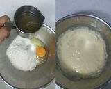 キムチと豆苗と豚肉とチ—ズのチヂミ作り方1写真
