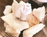 しいたけの蟹しんじょ揚げあんかけ作り方1写真