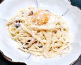 焼き鮭リメイク→濃厚クリームパスタ作り方7写真