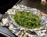 豆苗と鶏せせりのオーブン焼き作り方1写真