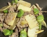 春の味覚★タケノコとそら豆の豚肉味噌炒め作り方6写真