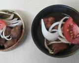牛赤身とガツのワイン煮（血ダ食1227）作り方2写真