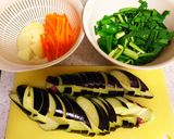 ナス 人参 豚肉ミソ炒め作り方2写真