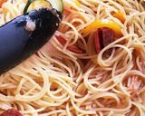 ズッキーニとカルパスのスパゲティ作り方3写真