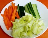 お昼はたっぷり野菜＆魚肉のペペロン・スパ作り方2写真