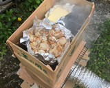 伐採した枝で自家製燻製。作り方5写真