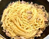 フライパンだけで簡単ねぎ塩ぶたパスタ作り方6写真