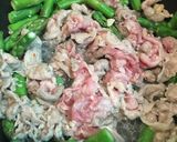 豚肉とアスパラのガーリックオイマヨ炒め作り方3写真