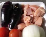 簡単、トマトとナスと鶏肉の煮込み料理作り方1写真