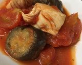 簡単、トマトとナスと鶏肉の煮込み料理作り方3写真