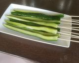 夏の定番‼浅漬けきゅうり串作り方5写真