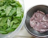 貧血予防!レバほうれん草炒め作り方1写真