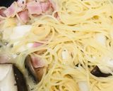 和風☆ベーコン＆茸のしょう油バターパスタ作り方4写真