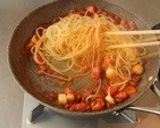納豆トマトソーススパゲッティ作り方5写真