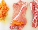 お弁当の一品に☆豚肉の人参巻き作り方3写真
