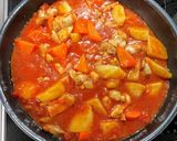 簡単！鶏肉とゴロゴロ野菜のトマト煮作り方3写真