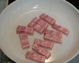 豆苗と厚切りベーコンの卵とじ炒め☆作り方2写真