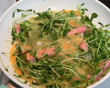 豆苗と厚切りベーコンの卵とじ炒め☆作り方4写真