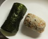 雑な男料理：高菜と干しエビのおにぎり！！作り方4写真