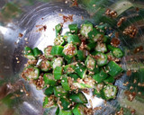 3分cook②☆おくらのごまおかか和え作り方4写真