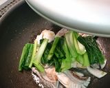 マグロと小松菜の炒め物作り方4写真