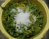 菜の花の塩漬け（古漬け）の煮物作り方2写真