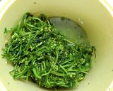 菜の花の塩漬け（古漬け）の煮物作り方3写真