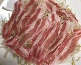 豚バラ、もやし、豆苗のレンジ蒸し作り方1写真