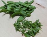 絹さやのちゃちゃとたらこ和え作り方1写真