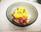 納豆ベーコン卵乗せごはん作り方9写真