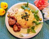 レンジで簡単　チャーハン風卵かけご飯♪作り方7写真