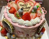 苺たっぷり🍓スノチルのバースデーケーキ作り方12写真