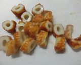 コンニャクと竹輪（ちくわ）　もろ味噌炒め作り方3写真