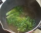 鶏の茹で汁で作ったレタスのスープ作り方4写真