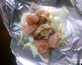 タマネギと鶏胸肉のホイル焼き作り方1写真